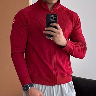 lulu同款 肌理感运动无缝提花外套拉链夹克健身卫衣立领弹力外套潮