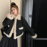 现货136-8428P245K368羽绒内里短外套女灯芯绒，女装短外套，浙宝136