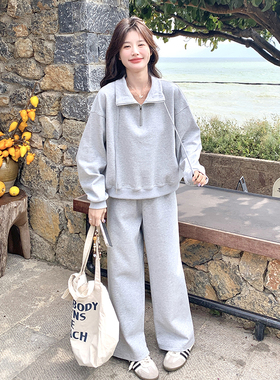 首发新品 136-8690-P165K238灰色休闲运动卫衣套装
