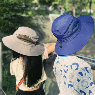 一家都能用 遮阳帽夏天儿童可折叠防紫外线户外帽子速干亲子款