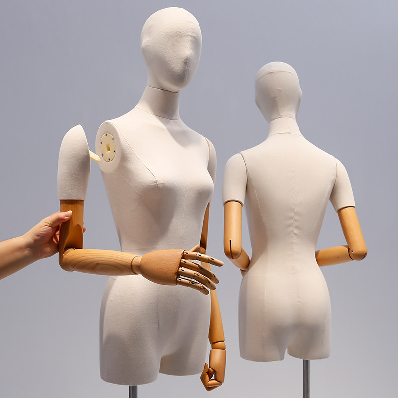 高档加厚韩版服装店橱窗展示模特道具女装半身全身展示架人偶锁骨