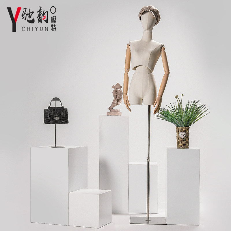 服装店展示架模特地台橱窗展示台中岛流水台装饰摆件道具女装桌子