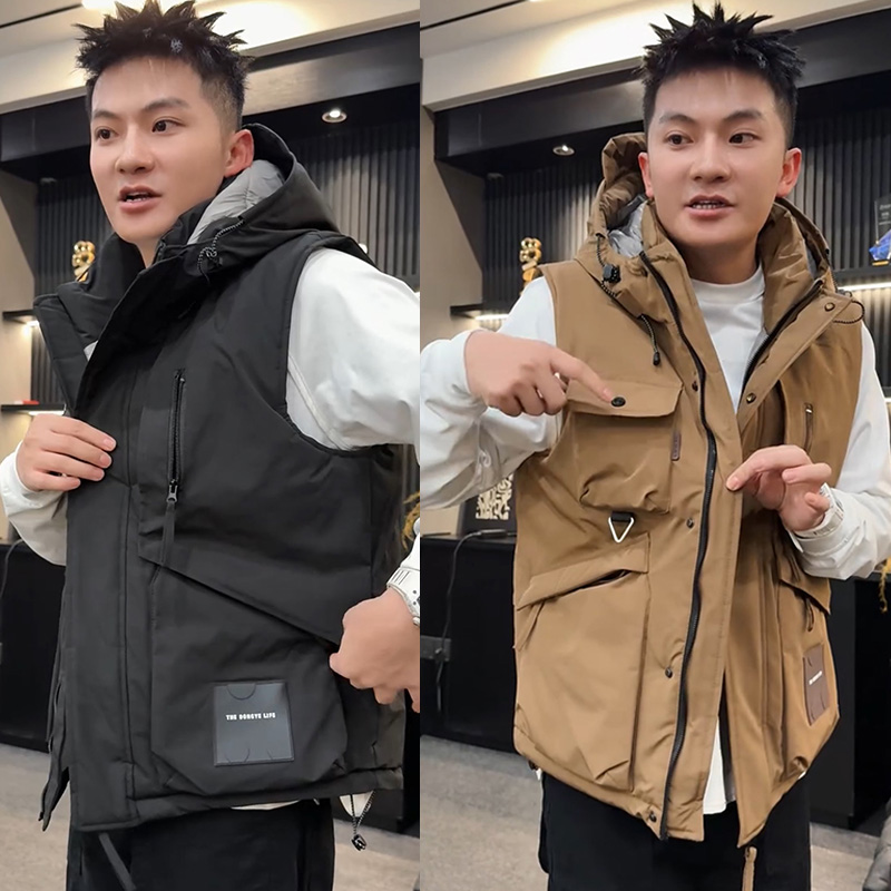 ZPK美式宽松百搭痞帅工装马甲