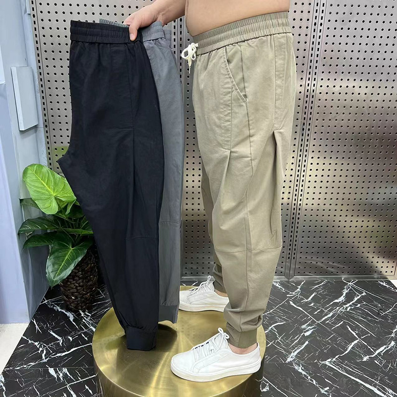 2025秋冬棉麻男宽松哈伦裤束脚百搭韩版九分裤弹力小脚休闲运动裤