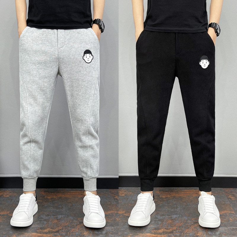 网红修身束脚卫裤精神网红裤子