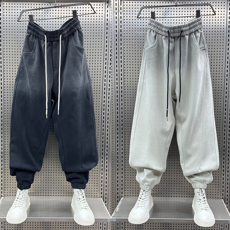 2025韩版男渐变色运动裤春季痞帅高级感阔哈伦裤宽松休闲束脚裤,男装,休闲裤,淘宝优惠券,粉丝福利购,淘宝优惠卷