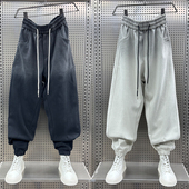 男渐变色运动裤 春季 痞帅高级感阔哈伦裤 2025韩版 宽松休闲束脚裤