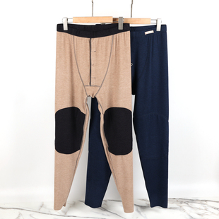 保暖裤 长裤 骆驼绒中厚纯色贴片双层简约无痕裤 奥笛AD629秋冬男士