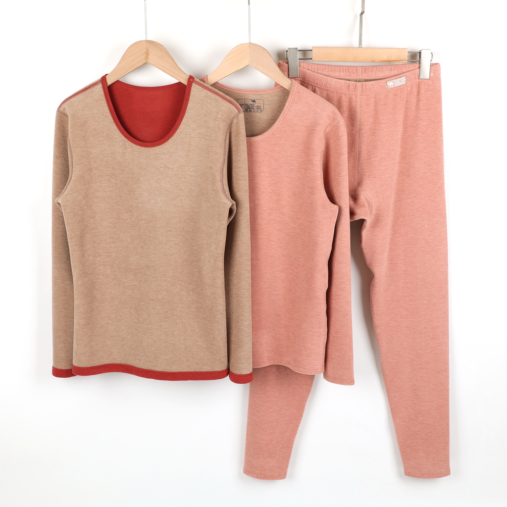 奥笛长袖女士简约骆驼绒