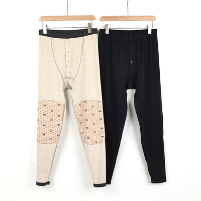 AODI奥笛660男士暖姜羽绒蚕丝女单裤厚款磨毛打底保暖裤