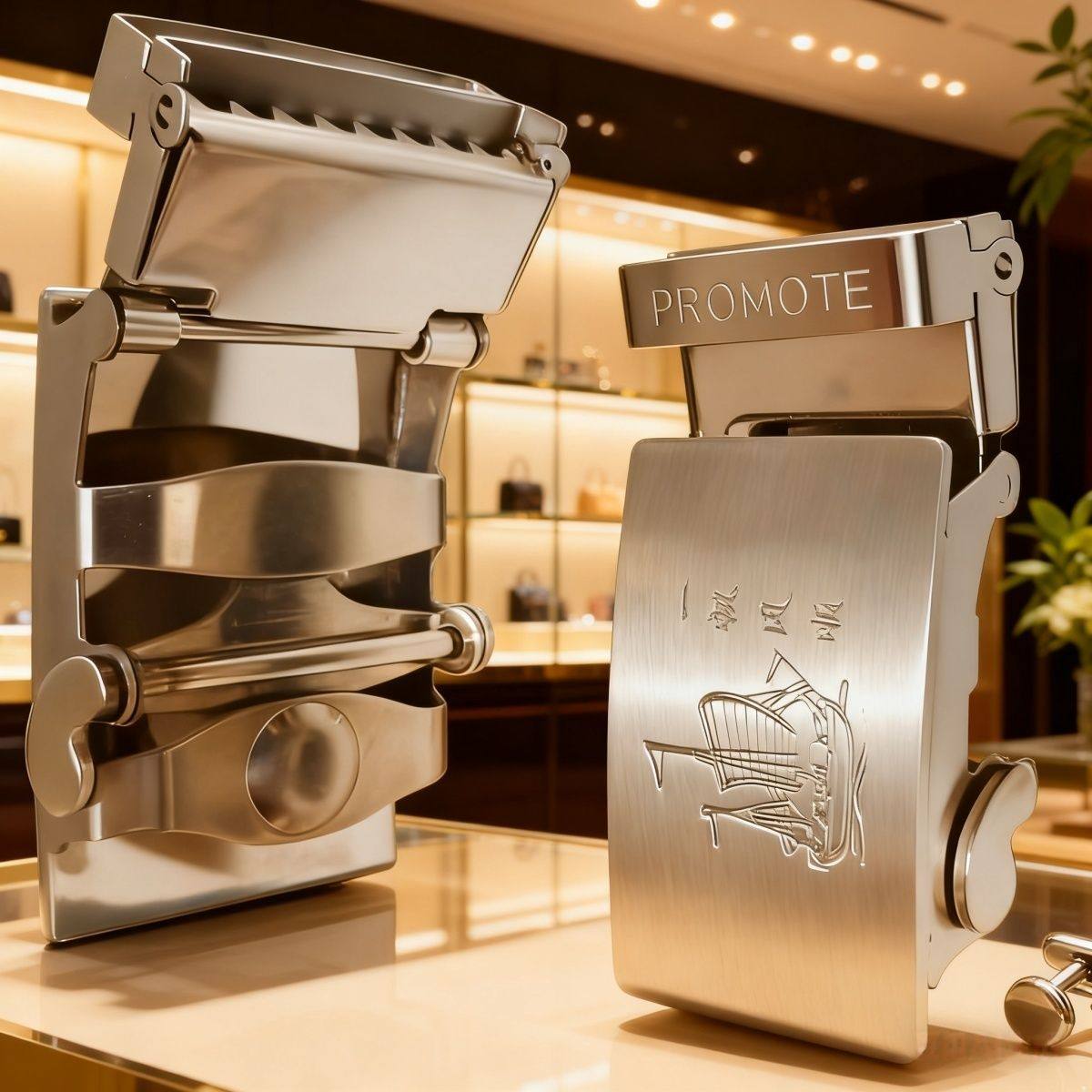 新款男士皮带扣304不锈钢扣头油边牛皮卡槽腰带真皮裤带自动扣