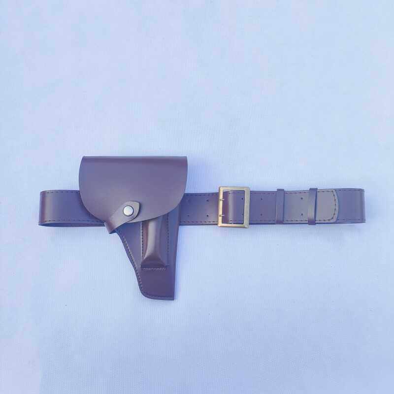 演出道具武装带双针扣宽腰带枪套图片