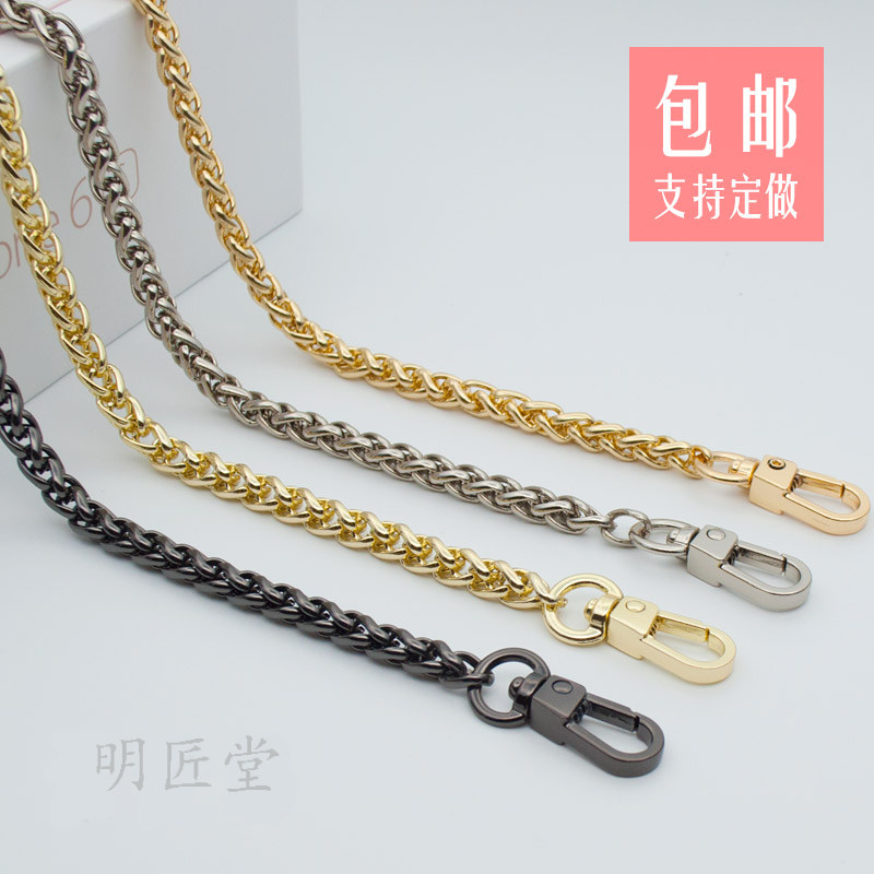 包包链条配件单肩斜挎包链高档不褪色女细金属铁链可拆卸轻便链条