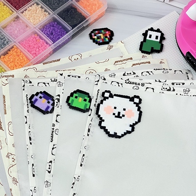 拼豆烫片烘培布哑光半透明