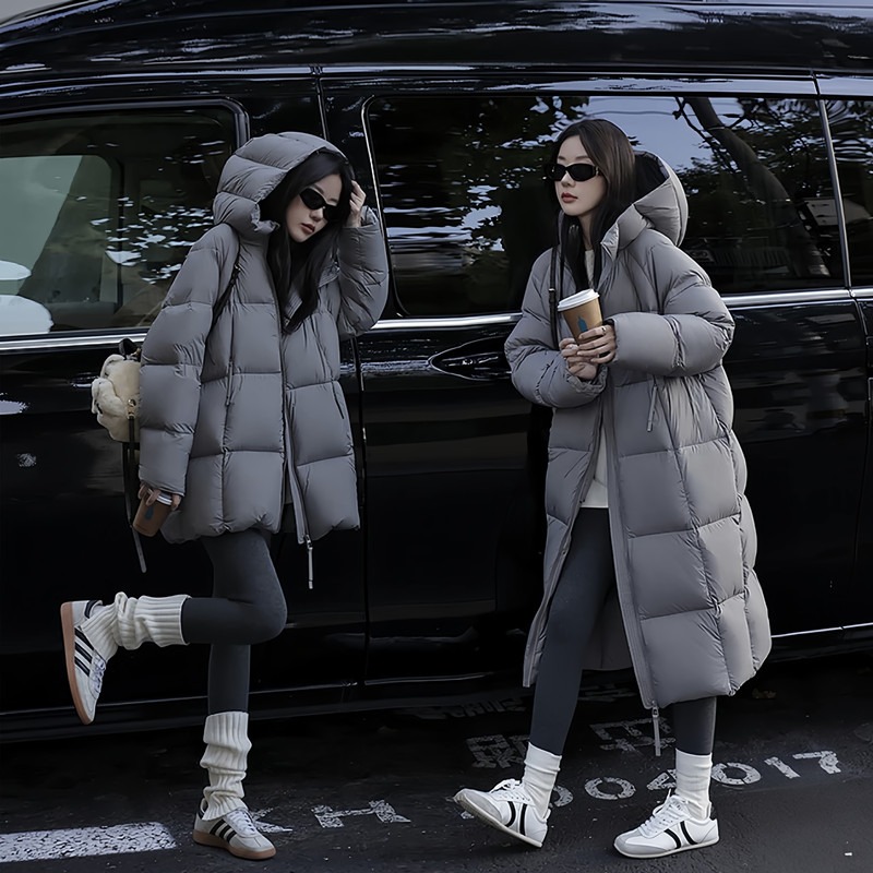羽绒棉服女2025新款中长款
