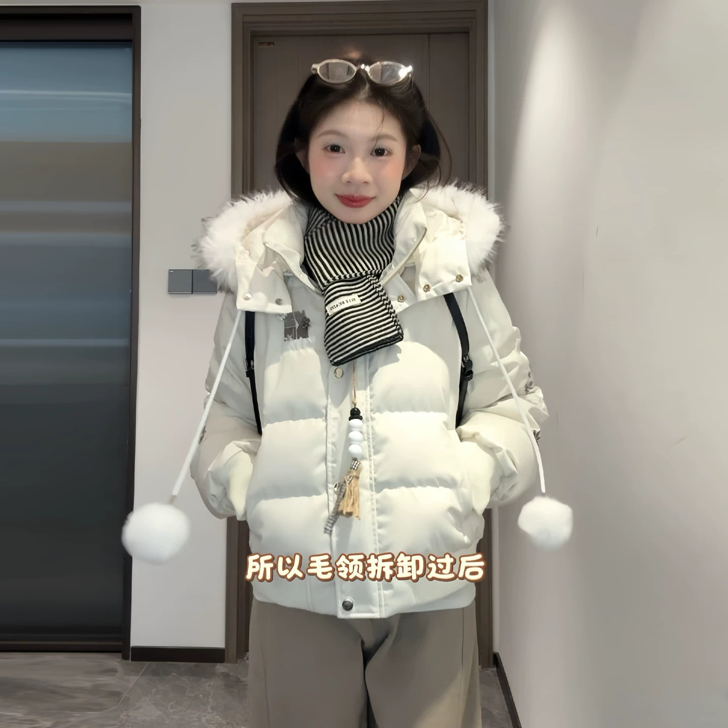 巨好看刺绣雪花棉服女2026新款棉袄冬宽松韩系加厚保暖棉衣外套女