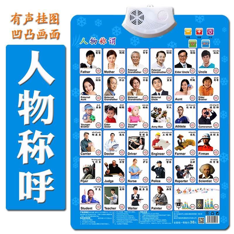 有声挂图早教发声儿童看图识字宝宝启蒙认知语音全套数字拼音挂图