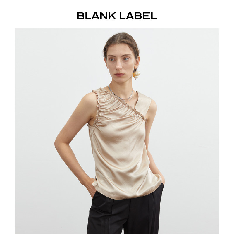 设计感不对称肩带法式醋酸背