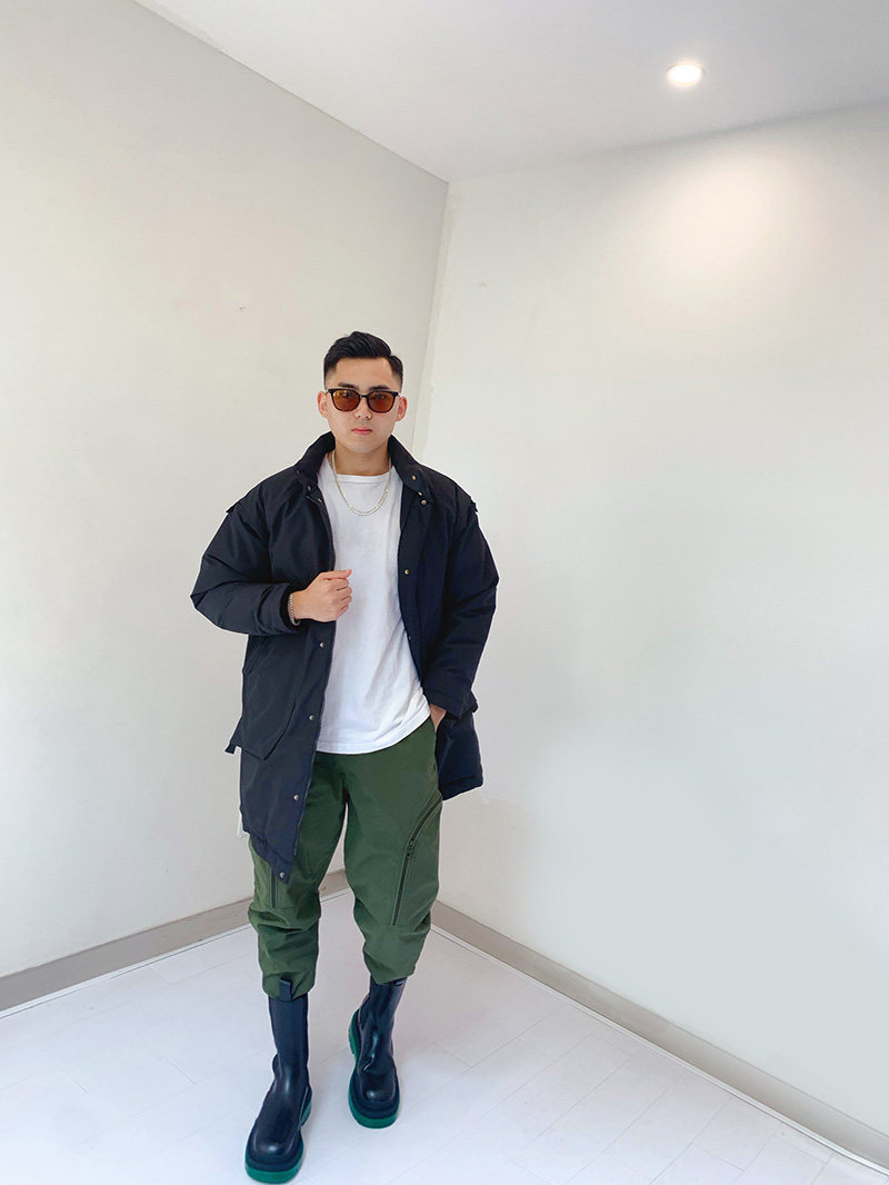 2021横店月娥青年中长款时尚休闲白鹅绒羽绒服明星同款可定制