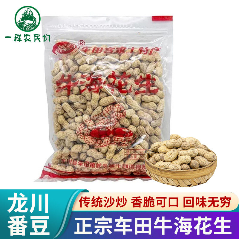 龙川车田牛海花生 客家沙炒花生 小粒带壳 河源特产休闲零食坚果