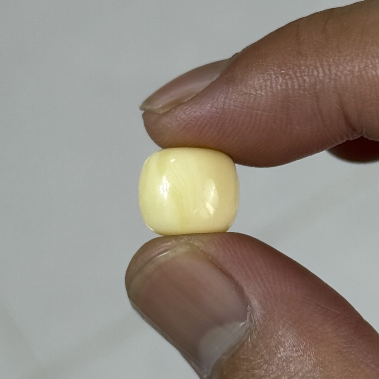 瓷白花阿尔卑斯浓腊波罗的海蜜蜡老型单珠11.2*9.8高庄带沁色