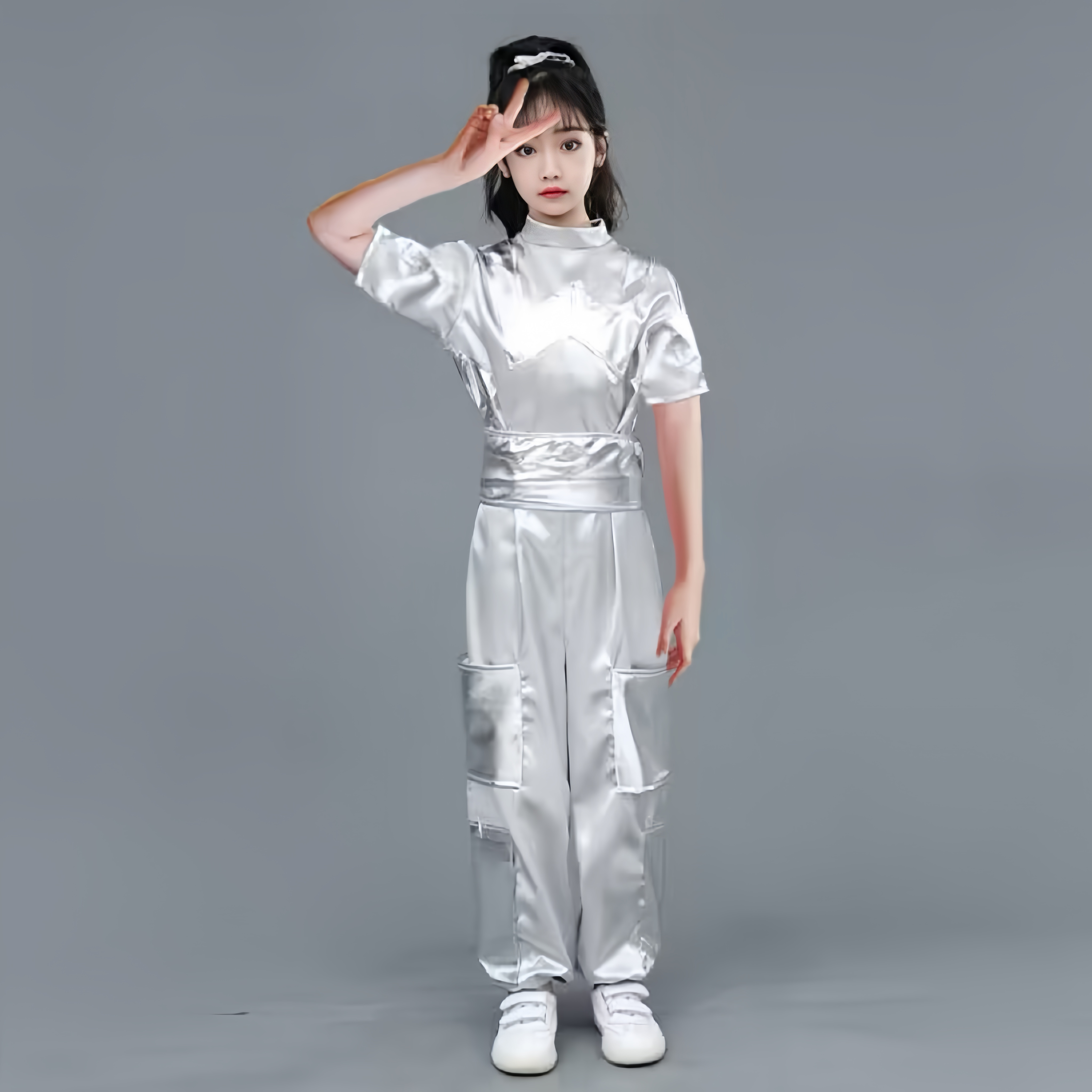 新款儿童科技感宇航员太空服小荷风采逐梦舞蹈演出服中小学运动会