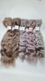 手梳进口精梳马海毛娃娃假发小布发束进口羊毛bjd马海毛假发