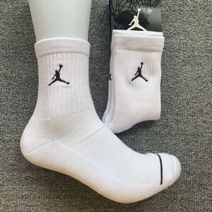 男士中筒篮球袜毛巾底乔丹中帮全棉防滑吸汗训练aj跑步纯色袜子