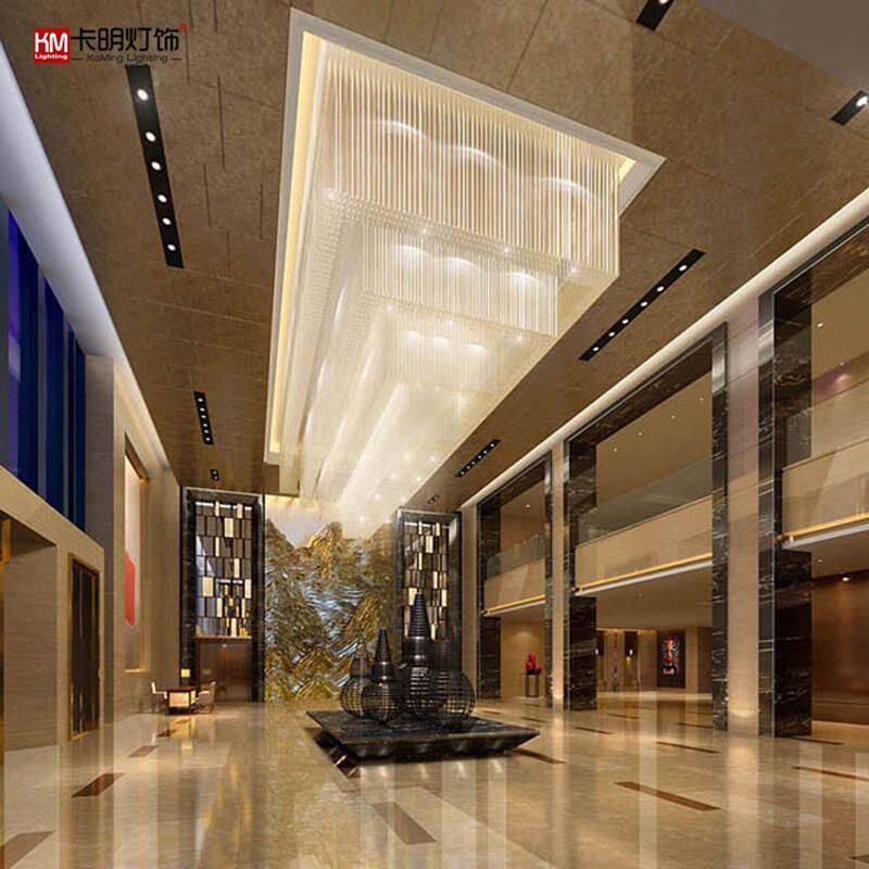 定制工程灯大厅长方形水晶灯吊灯售楼部沙盘灯具酒店大堂灯饰厂家