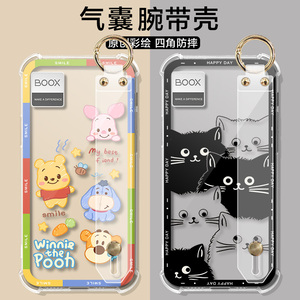 适用boox文石p6阅读手机壳BOOX P6蜡笔小新卡通文石P6小白马墨水屏保护套P6电子书6.13寸气囊腕带支架透明壳