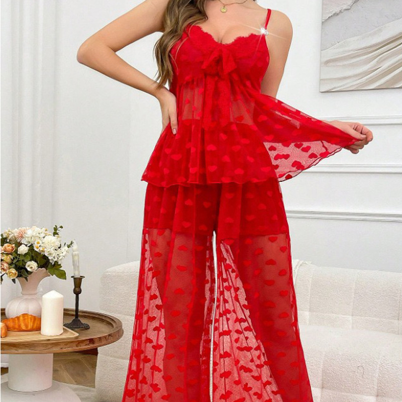 Sexy lingerie, mesh fabric, transparent camisoles, pajamas