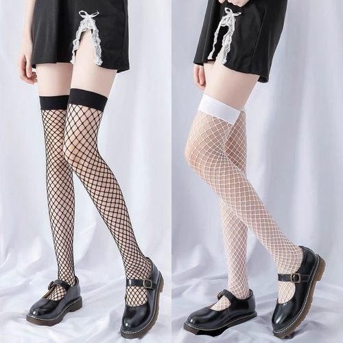 Sexy fishing net socks, black JK stockings, knee high 渔网袜