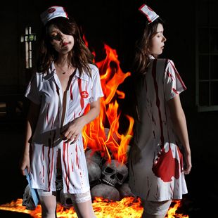 Role Ghost Costume Bloodstained Playing Nurse