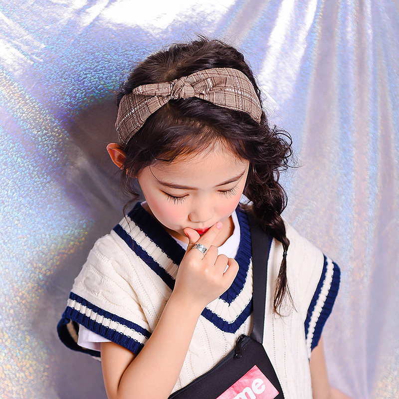 韩国儿童发饰蝴蝶结发箍小女孩主头饰甜美可爱宽边发卡头箍防滑