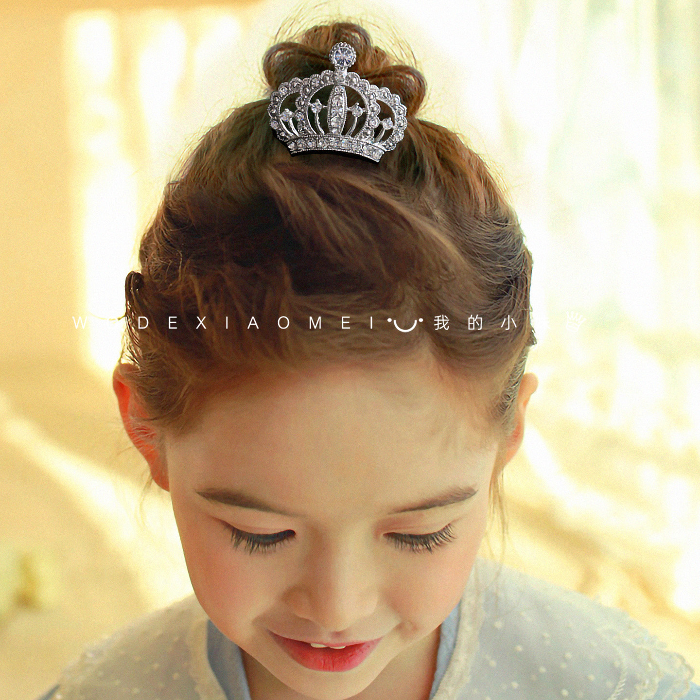 甜美气质小女孩高端复古皇冠发夹