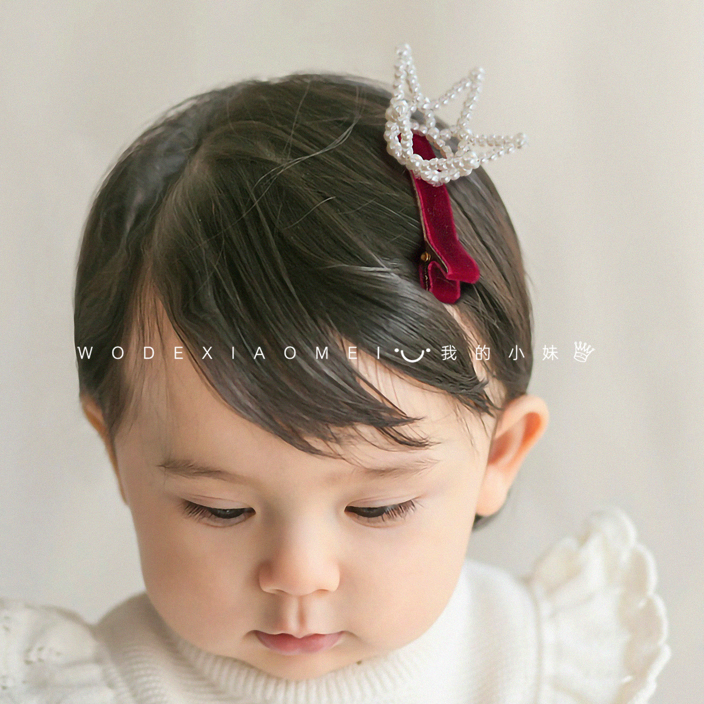 我的小妹原创手作珍珠小皇冠发夹