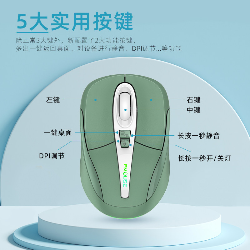 TIGERCAT BLUETOOTH 무선 마우스 무음 충전식 듀얼 모드 경량 세련된 휴대용 데스크탑 컴퓨터 및 노트북에 적합
