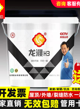 河南龙濮h3s新型纳米防水材料胶J03灰蓝色外墙房顶堵漏裂缝涂料