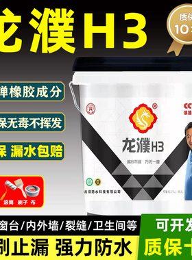 龙濮H3新型防水h3s纳米渗透防水河南龙濮防水材料涂料J03房顶补漏