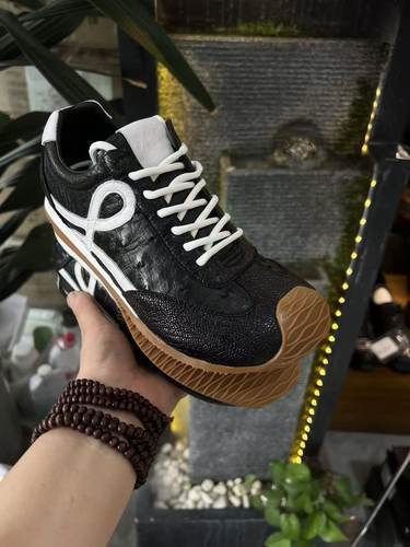 爆款鸵鸟皮德训鞋女士稀有皮阿甘鞋真皮运动休闲鞋轻盈透气丑丑鞋