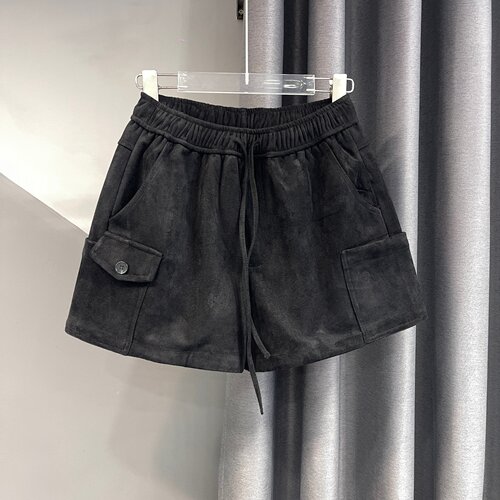 26秋冬新款复古黑色工装短裤女