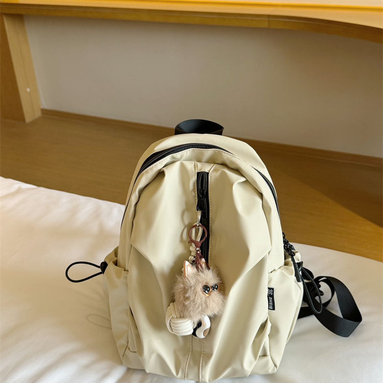 日本正品新款轻便双肩揹包贝壳揹包小众设计通勤旅行大容量男女款
