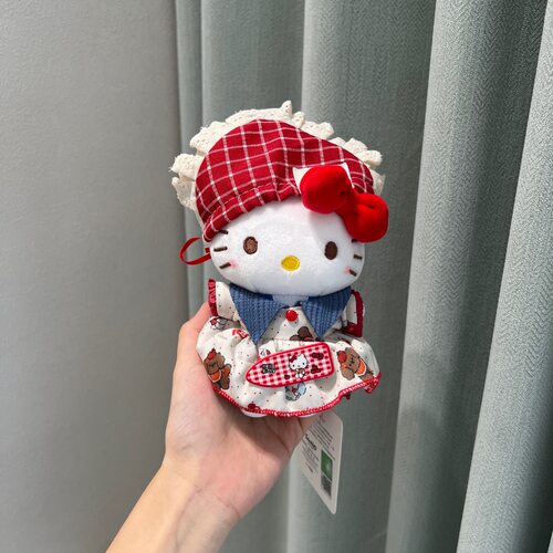 正版苹果茶派裙子Hellokitty毛绒挂件公仔书包玩偶挂饰钥匙扣