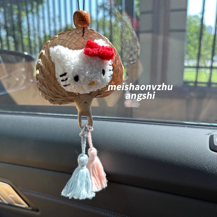 日本可爱kt猫纸扇款钥匙