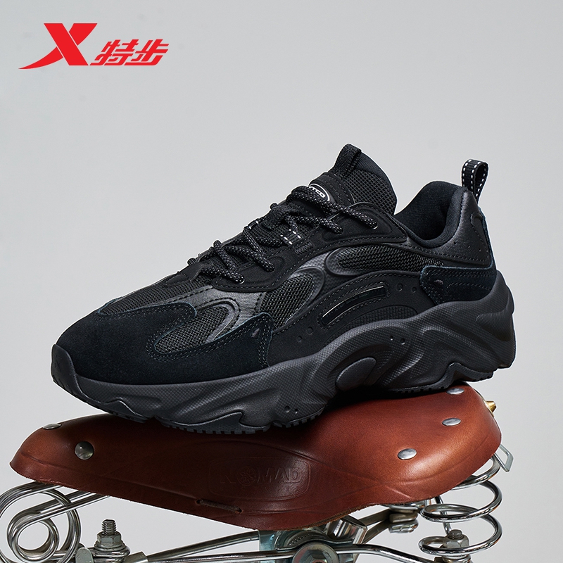 特步洄游2.0休闲鞋男鞋2025春季新款情侣轻便运动鞋子女子老爹鞋