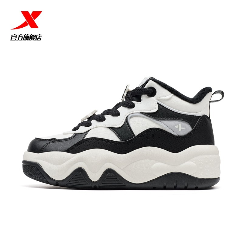 特步吐司鞋大棉加绒女士棉鞋学生2026新款保暖熊猫色休闲鞋运动鞋,运动鞋new,运动休闲鞋,淘宝优惠券,粉丝福利购,淘宝优惠卷