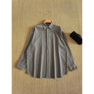 减龄显瘦极简棉质衬衣 女时尚 宽松翻领长袖 衬衫