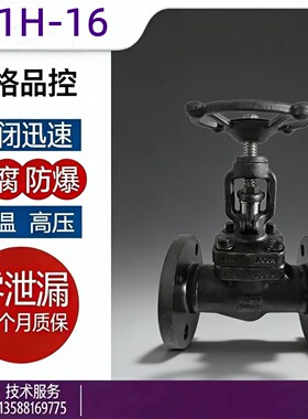 锻钢法兰截止阀J41H-16高温高压力蒸汽阀门DN25  25C  40C