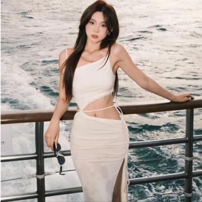 instahot白色海岛绝美连衣裙