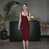 instahot甜辣性感包臀吊带连衣裙女2026春季 新款 轻奢宴会晚礼服裙